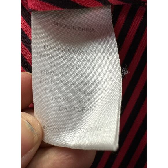 FootJoy FJ Mens Size‎ Large Red Black Striped Stretch Golf Polo Shirt - Picture 6 of 9